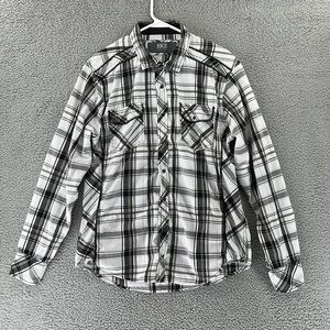 BKE Buckle Long Sleeve Western Style Shirt Plaid Flannel
